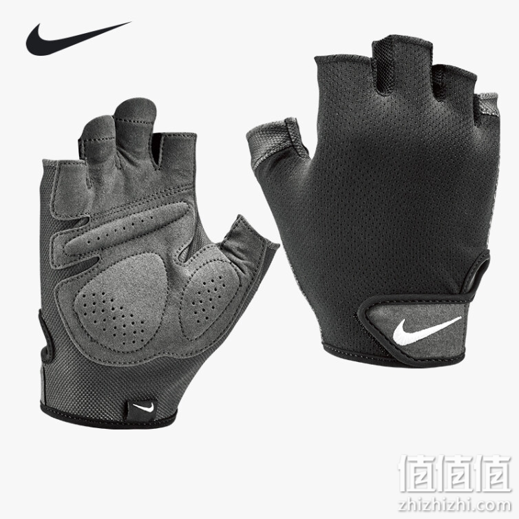NIKE耐克男子ESSENTIAL训练手套 半指健身手套 骑行哑铃器械运动手套 NLGC5057 LG