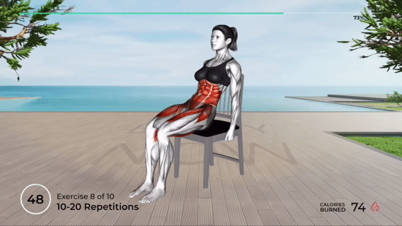 坐姿腰腹塑形动作_健身椅锻炼方法_不伤膝盖坐着瘦腰腹训练